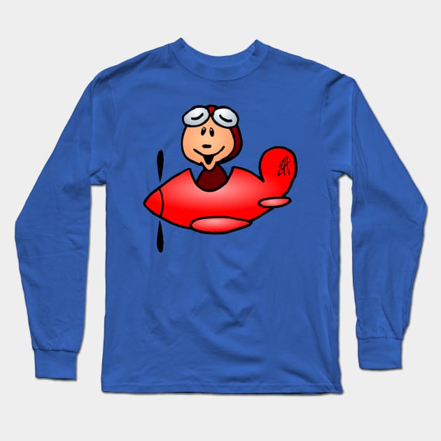 Airplane Long Sleeve T-Shirt by Cardvibes